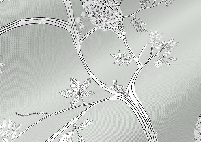 Treetop Owls, Powder Green - Twist&Fit Roller Blind - Image 4
